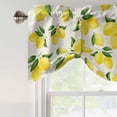 thumbnail image 4 of Yellow Lemons Tie Up Valance Curtains for Windows, Kitchen Curtains Window Treatments, Summer Citrus Fruits Leaves Country Vintage Short Window Shades Valances for Bedroom Bathroom Cafe 42"x12", 4 of 8