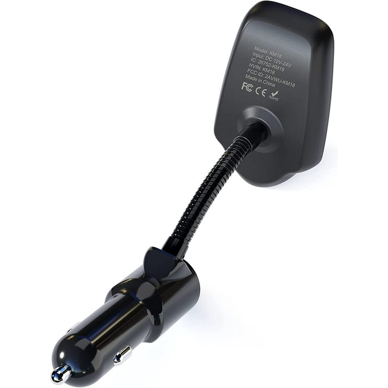 Nulaxy Bluetooth Adapter Auto, Starkes Mikrofon FM Transmitter