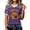 A223 Purple, variant on Yuncity Women Halloween Shirts Pumpkin Graphic Print V Neck Tees Summer Fall Baseball Short Sleeve T-Shirts Casual Loose Fashion Tops Size L