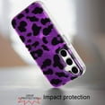 thumbnail image 3 of Case For Samsung Galaxy S25 /S24 Glitter Leopard, Fashion Design Animal Skin Print Slim IMD TPU Dual Layer Shockproof Protective Phone Cover for Galaxy S25, Galaxy S24 Purple Leopard, 3 of 9