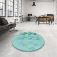 thumbnail image 4 of Ahgly Company Machine Washable Indoor Rectangle Transitional Seafoam Green Area Rugs, 2' x 3', 4 of 7