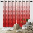 thumbnail image 4 of Nanqianyi Red Rhombus Design Blackout Curtains 42x63 inch, Top Grommet Drapes for Bedroom/Living Room, Set of 2, 4 of 8