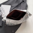 thumbnail image 2 of Bolsos cruzados para mujer Bolso informal acolchado para axilas Bolsos de mano elegantes (Plata), 2 of 8