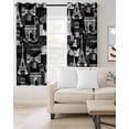 thumbnail image 2 of Eiffel Tower Blackout Curtains for Bedroom/Living Room, Thermal Insulated Kitchen Curtains, Vintage France Romantic European Paris City Art Grommet Darkening Window Treatment Drapes 52"x84"x2, 2 of 8