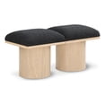 thumbnail image 1 of Meridian Furniture Pavilion Black Boucle Fabric Bench, 1 of 8