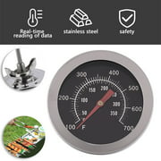 Stainless Steel BBQ Smoker Pit Grill Bimetallic thermometer Temp Gauge with Dual Gage 500 Degree Cooking Tools