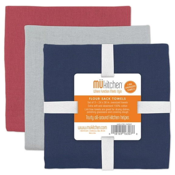 MUkitchen Cotton Flour Sack Cottage Towel Set