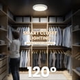 thumbnail image 4 of Saker Magnetic Ceiling Light, 8000mAh Battery Operated LED Ceiling Lamp with Remote Control, 3 CCT Dimmable 3000K/4000K/6000K, Magnetic Mount for Closet Hallway Garage Laundry Room (3 Sets), 4 of 8