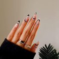 thumbnail image 1 of False Nails French Manicure White Glitter Cover Medium Tips, 1 of 5