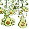 Big Dot of Happiness Hello Avocado - Fiesta Party Hanging Decor - Party Decoration Swirls - Set of 40