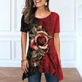 thumbnail image 2 of Birdeem Womens Summer Casual Comfortable Print Sexy Pattern Round Neck Short Sleeve, 2 of 6