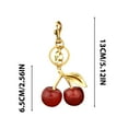 thumbnail image 3 of Steadline Cherry Themed Keychain Bag Charm Pendant Accessory for Keys Backpacks Purses Stylish Decorative Gift Idea Durable Material Everyday Carry, 3 of 6