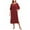 A-Wine, variant on Nightgowns for Women Full Length Half Sleeve Lounge Dress Maxi Loungewear Comfy House Dress with Pockets
