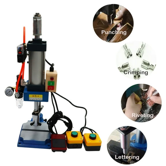 PreAsion Pneumatic Punch Press Transfer Machine (440Lb/200kg Pressure) Punches Milling Machine for Sheet Metal Hole