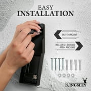 Kingsley Weatherproof Key Lock Box, Wall Mount, 4-Digit Combination, Large Capacity for Spare Keys
