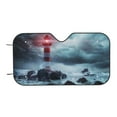 thumbnail image 7 of Haiem Lighthouse in a Stormy Sea Car Windshield Sun Shade - Blocks UV Rays Sun Visor Protector, Sunshade to Keep Your Vehicle Cool, Universal Fit SUV Van Sedan-Medium, 7 of 7