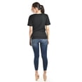 thumbnail image 3 of Blusa cruzada con botones Roman Fashion /Juvenil, 8074 (Negro) negro M, 3 of 4