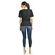 thumbnail image 3 of Blusa cruzada con botones Roman Fashion /Juvenil, 8074 (Negro) negro CH, 3 of 4