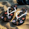 thumbnail image 3 of Psesaysky Floral Sandals for Women Ladies Convenient Comfortable Durable Black House Flip-Flops Beach Bathroom Sandals, 3 of 7