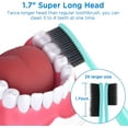 thumbnail image 2 of Flossing Toothbrush, Charcoal Soft Bristles for Adults, Super Long Head,, 2 of 9