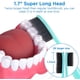 thumbnail image 2 of Cepillo de dientes con hilo dental, cerdas suaves de carbón para adultos, cabezal extralargo, paquete de 4 unidades, 2 of 8