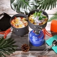 thumbnail image 3 of 6-piece camping cookware mess kit with lightweight pot, pan, mesh carry bag, ideal for backpacking, outdoor camping, hiking and picnics, 3 of 5
