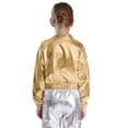 thumbnail image 4 of Doomiva Ensemble de Performance Jazz Moderne pour Garçons et Filles Vêtements de Danse de Rue Hip Hop 2 Pcs Or 16, 4 of 5