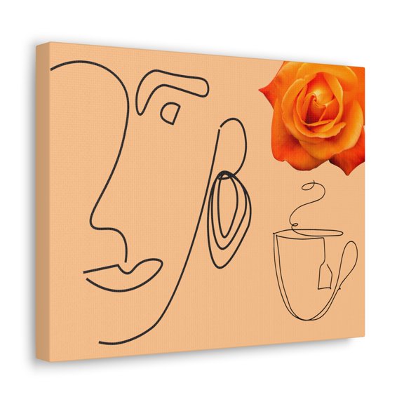 TSmartArt @ Walmart. Rose Tea II. Ready-to-Hang Canvas Gallery Wrap