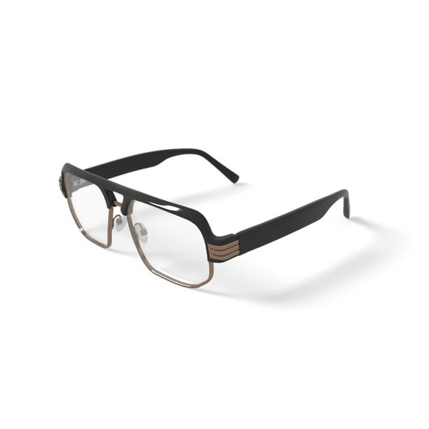 Sean John Men's Rectangular Eyeglasses, SJO5110, Black/Gold, 57-15