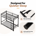 thumbnail image 6 of Miniyam Twin over Twin Metal Bunk Bed, Convertible to 2 Twin Beds with Guardrail, Black, 6 of 7