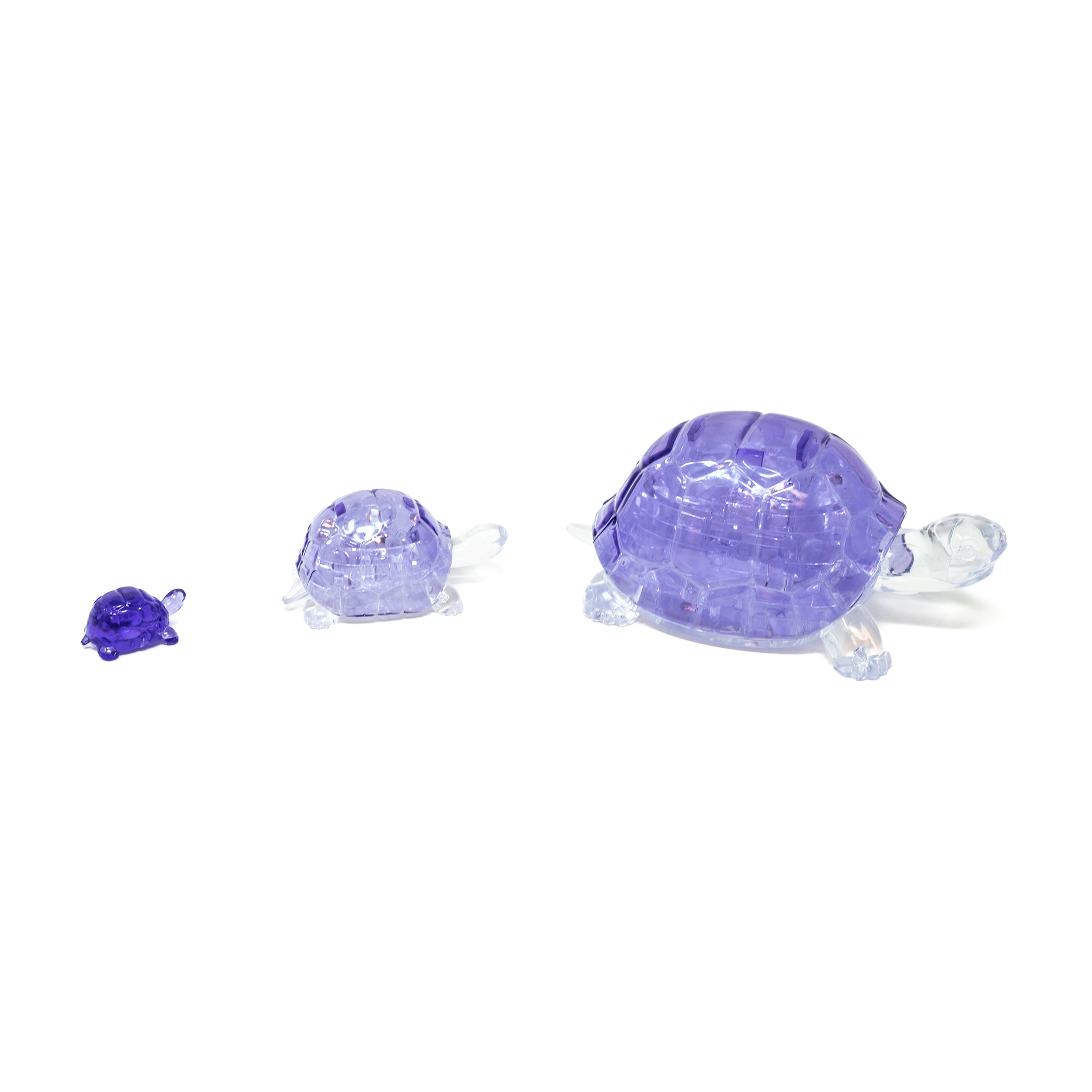 AreYouGame.com 3D Crystal Puzzle - Turtles (Purple): 37 Pcs