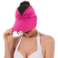 thumbnail image 1 of Sun Visor Hats For Women Beach Sunhat Packable Wide Brim With Ponytail Hole Summer Sunhat For Sports, 1 of 5