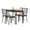 Walnut+2, variant on Industrial 5 Piece Dining Table Set  Natural  White Bar Height Table with 4 Benches Ideal for Kitchen Breakfast Nook Living Room  Party Room