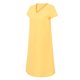 thumbnail image 3 of Vestido de lino de algodón para mujer nueva Sólido escote en V Manga corta Casual Loose Plus Size Su Abanopi Amarillo/Grande, 3 of 7