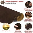 thumbnail image 3 of ELW 5-6 oz 2-2.4mm Nappa Oil Tanned & Waxy Finish Leather Pre-Cuts & Hides  Size: 10"x48" 25.4-45.7 cm  Dark Brown Color  Full Grain Genuine Craftsman Grade A/B, Leatherworking, Sheets, 3 of 6