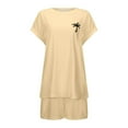 thumbnail image 3 of MAIHAN Women Casual Outfits Y2k Outfits Short Sleeve Tops Shorts Cute 2 Piece Outfits for Women Plus Size Outfits for Curvy Women, 3 of 3