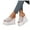 White, variant on Lace Platform Slides Dress Sandals for Women 2025 Chunky Wedge Ultra High Heels Slip on Slippers