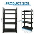 thumbnail image 6 of 4 Pack72"H Garage Storage Shelving Heavy Duty, Adjustable 5-Tier Metal Shelves for Storage, Basement Shelving Utility Shelf Rack, 2000 lbs Capacity, 72"H*35.4"W*15.7"D, Black, 6 of 10