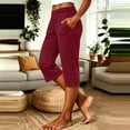 thumbnail image 7 of Luvrsol Capris for Women Wide Leg Capri Pants Buttery Soft Stretch Casual Lounge Cropped S-2XL, 7 of 7
