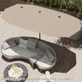 thumbnail image 6 of Spaco 13 Feet Large Patio Umbrella for Outdoor, Outdoor Double-Sided Table Market Umbrella with Crank Handle, Coffee, 6 of 13