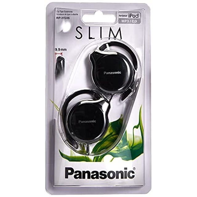 Panasonic-rp-hs46e-k auricular delgado con clip - negro