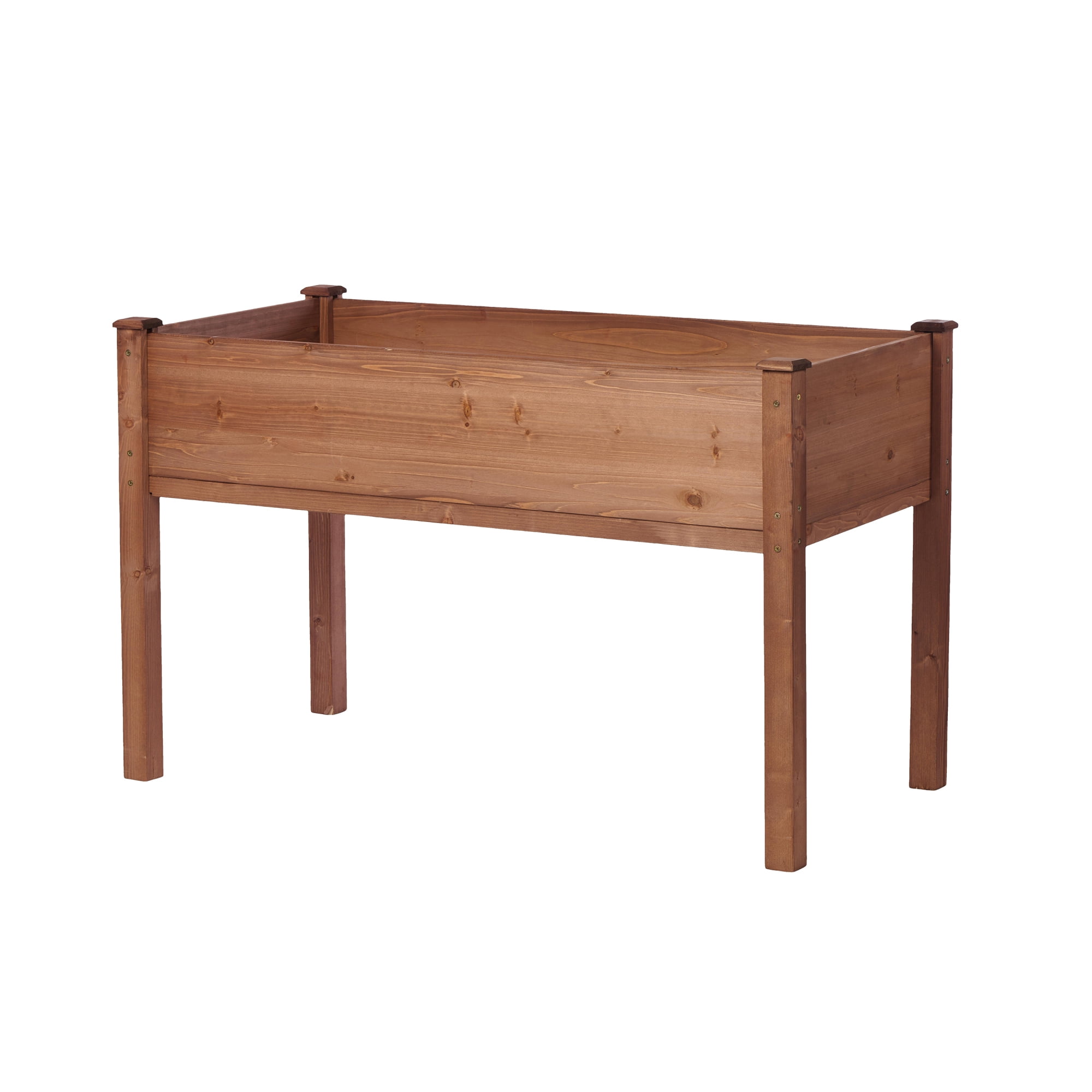 Jopath Brown Raised Garden Bed with Legs, Elevated Wooden Planter Box for Outdoor Plants Flowers Fruits Vegetable Herb Growing(48"x24"x30")