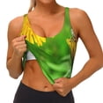 thumbnail image 3 of Pofeuu Bees Pollinates A Yellow Dandelion Print Sports Bra for Women Sexy Vest Yoga Running Gym Fitness Crop Bras Tops-X-Large, 3 of 8