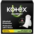 thumbnail image 1 of Kotex Bamboo Ultra Thin Pads with Wings, Regular Absorbency, 34 Count, 1 of 7