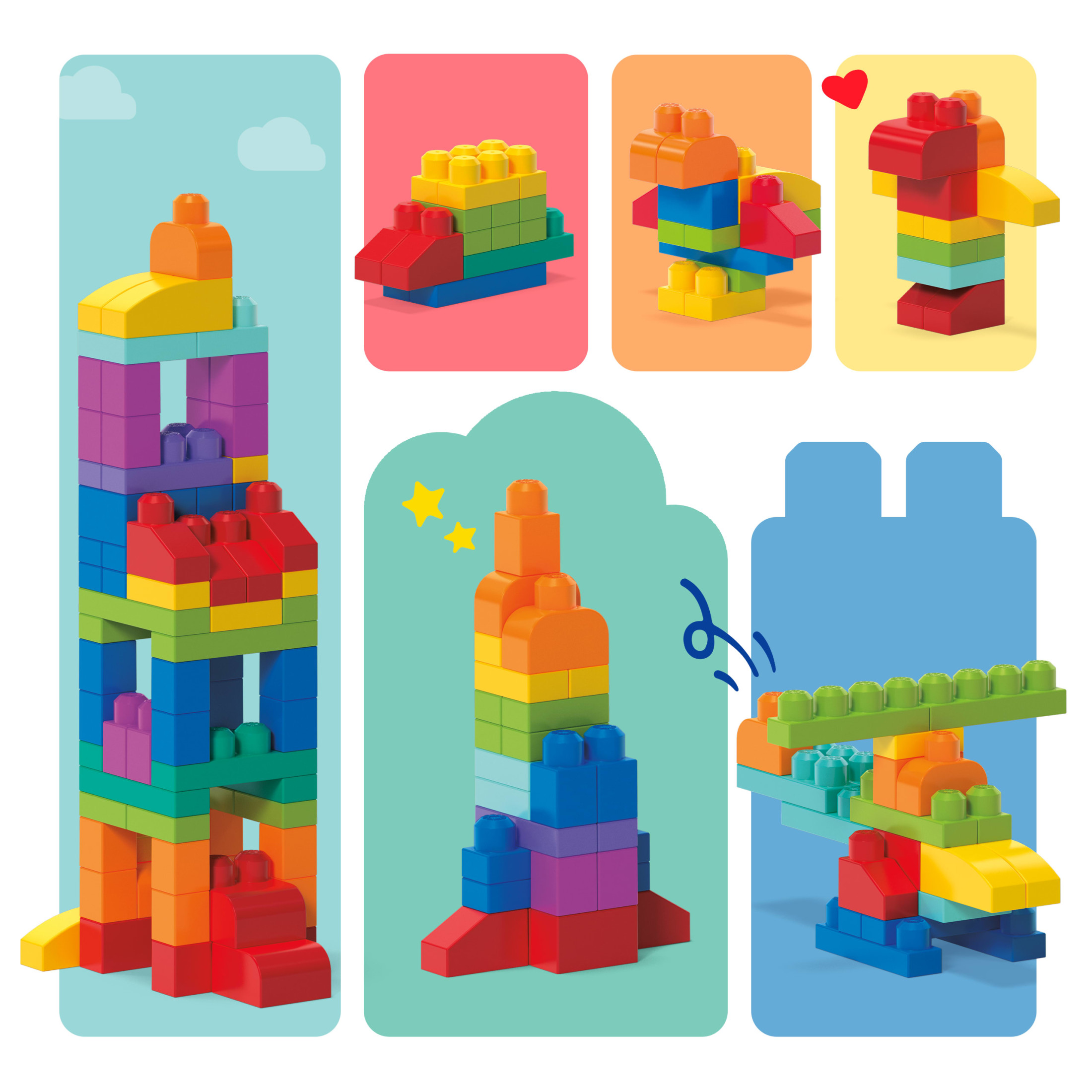 Mega Bloks Fisher-Price Big Building Bag, 80 Pieces photo 5