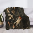 thumbnail image 4 of Throw Blanket for Couch Sofa and Bed, Koi Fish Tranquility Soft Plush Throw Blanket, Fuzzy Cuteness Comfy Warm Washable Flannel Blanket Throws for All Season, 4 of 8
