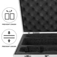 thumbnail image 5 of Microphone Box Small Carrier Pu Locking Hard Carrying Case Customizable Foam Storage, 5 of 6