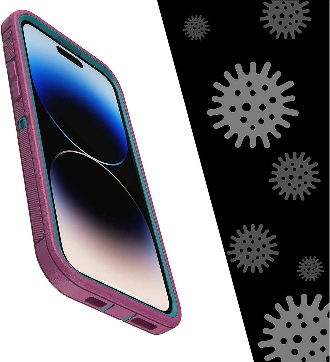 OtterBox Defender Series Screenless Edition Case for iPhone 14 Pro Max Only - Holster Clip Included - Microbial Defense Protection - Non-Retail Packaging - Canyon Sun Pink