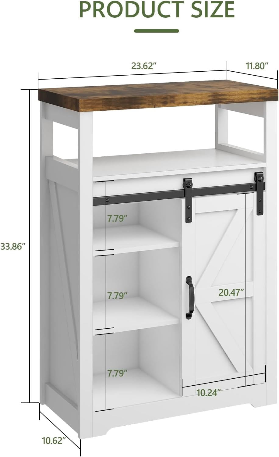 Vabches Bathroom Floor Cabinet with Sliding Door,Freestanding Bathroom Storage Cabinet with Adjustable Shelf