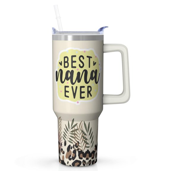 Fashionable Nana Gift from Grandchildren - 40oz Insulated Tumbler with Lid, Premium Stainless Steel Travel Cup, Special Birthday Christmas Present for Grandma